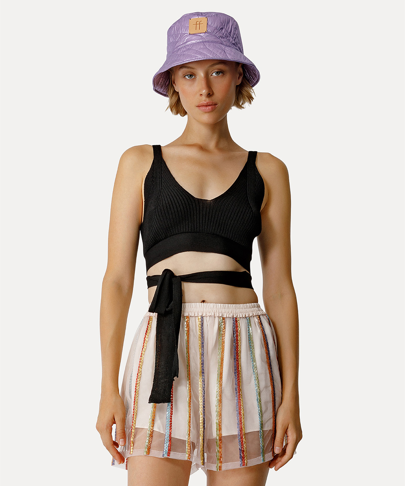 bralette in shiny eco–viscose | forte_forte