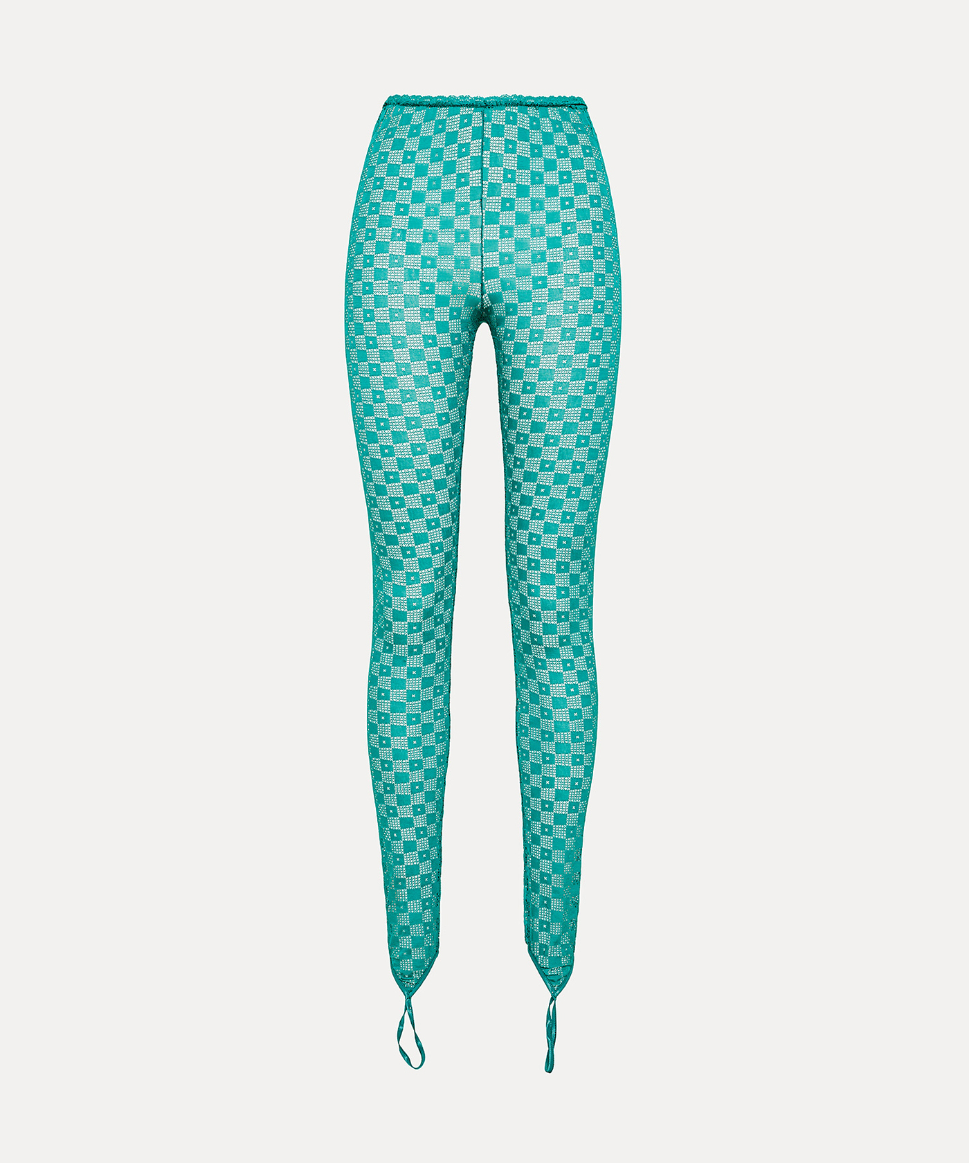 leggings in chequered lace