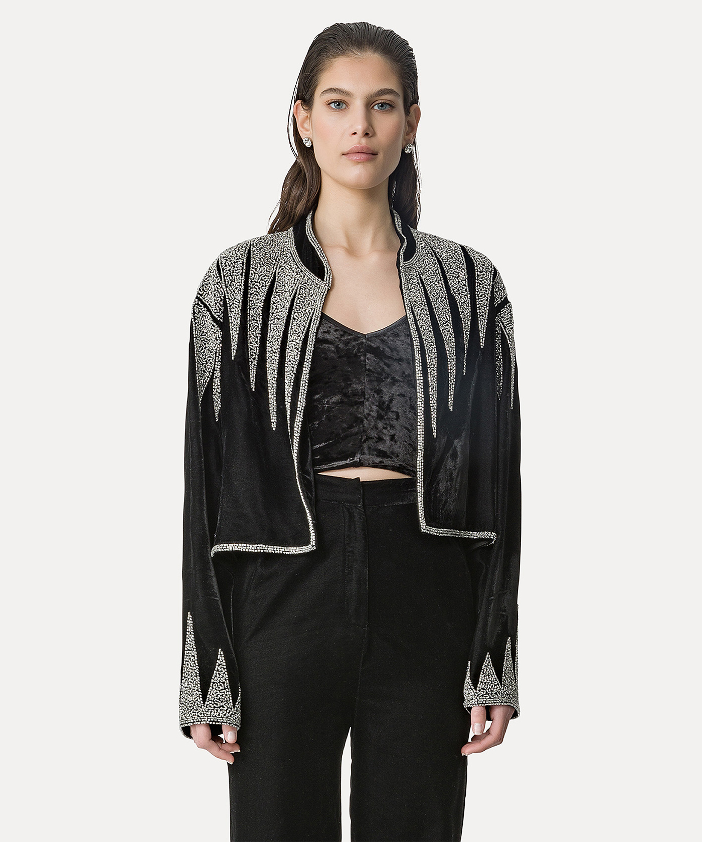 Embroidered online bolero jacket